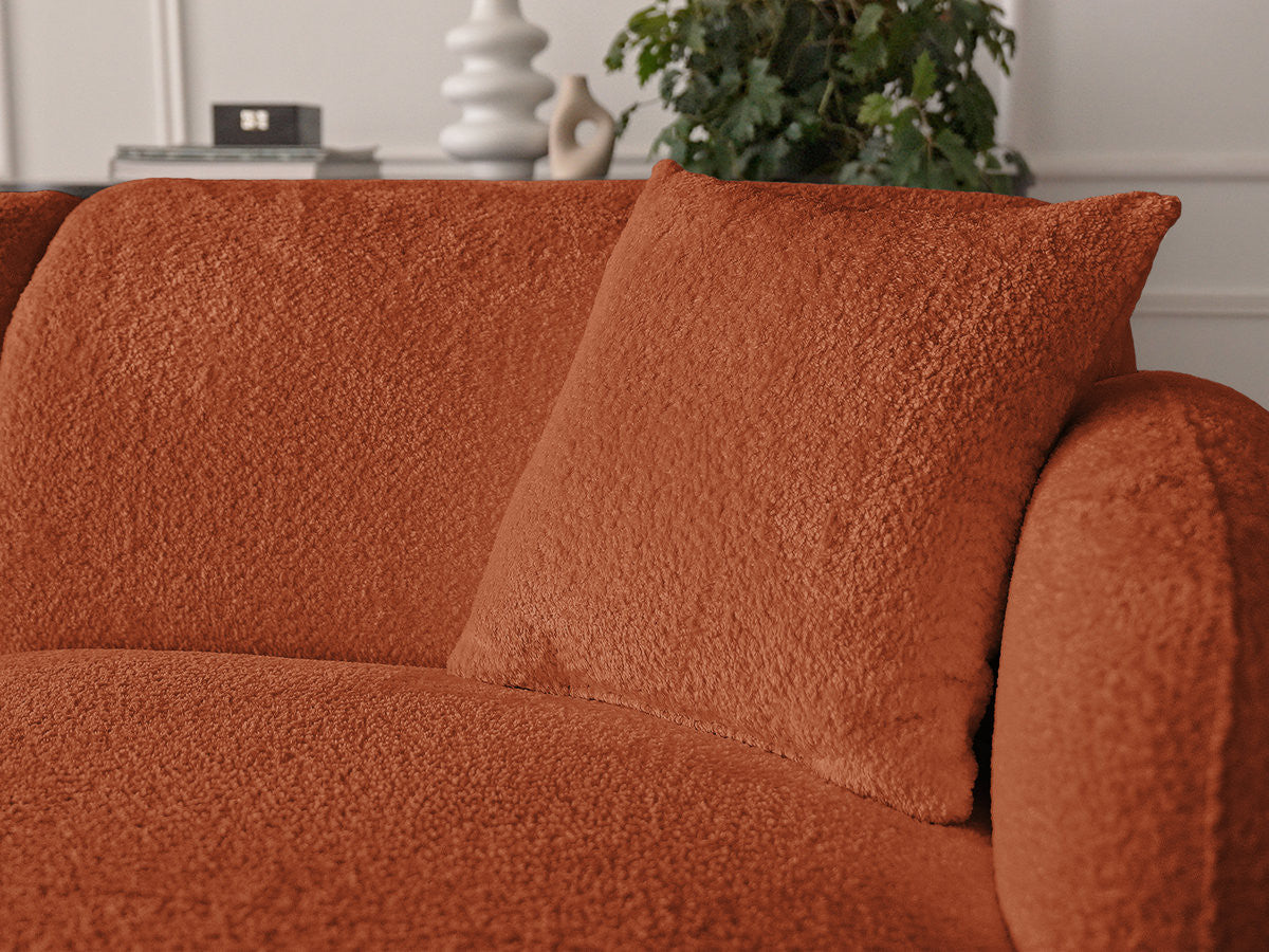 Anda - Modular Fixed Corner Sofa with 1 Chaise Longue, 1 Armless End Unit and 1 Pouffe - Right-Hand Corner