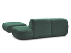 Anda - Modular Fixed Corner Sofa with 1 Chaise Longue, 1 Armless End Unit and 1 Pouffe - Left-Hand Corner