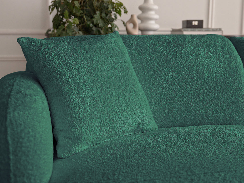 Anda - Modular Fixed Corner Sofa with 1 Chaise Longue, 1 Armless End Unit and 1 Pouffe - Left-Hand Corner