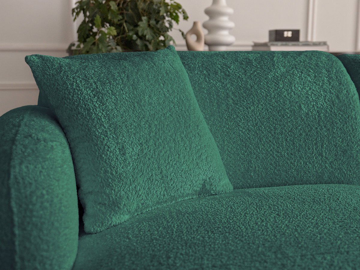 Anda - Modular Fixed Corner Sofa with 1 Chaise Longue, 1 Armless End Unit and 1 Pouffe - Left-Hand Corner