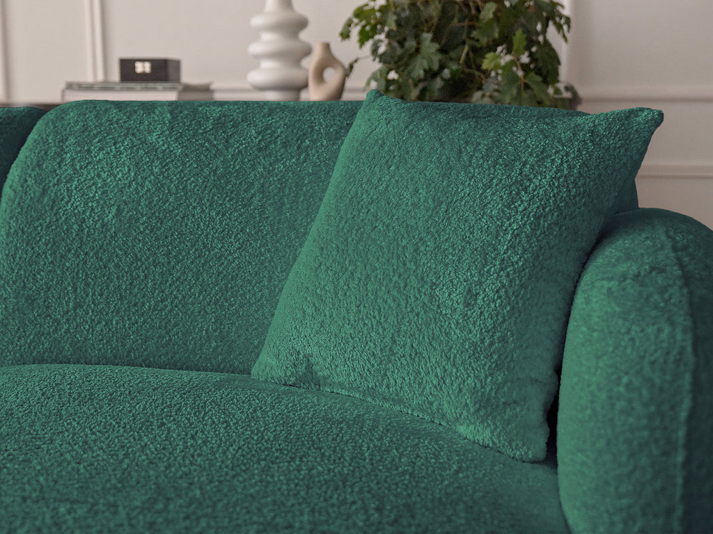 Anda - Modular Fixed Corner Sofa with 1 Chaise Longue, 1 Armless End Unit and 1 Pouffe - Right-Hand Corner