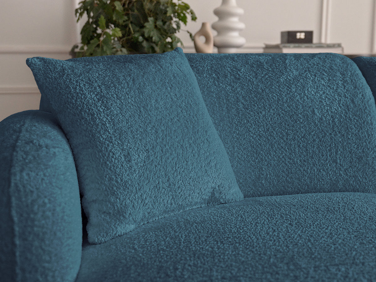 Anda - Modular Fixed Corner Sofa with 1 Chaise Longue, 1 Armless End Unit and 1 Pouffe - Left-Hand Corner