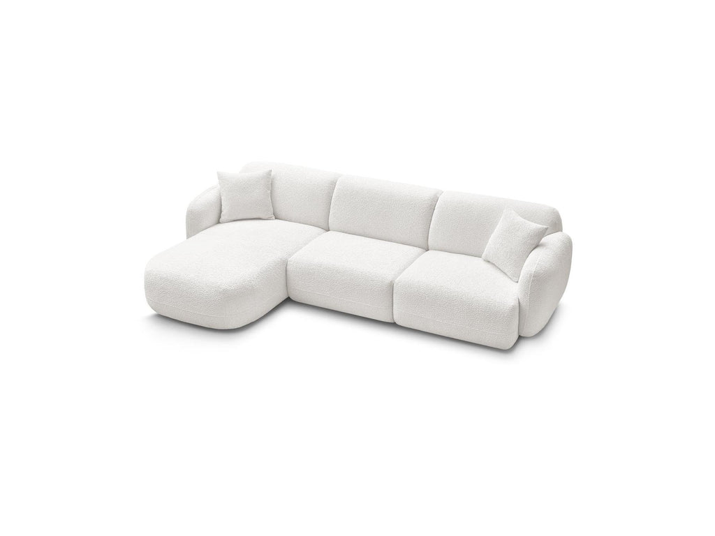 Anda - Canapé D'Angle Fixe Modulable - Tissu Chenille - Angle Gauche