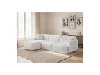 Anda - Canapé D'Angle Fixe Modulable - Tissu Chenille - Angle Gauche