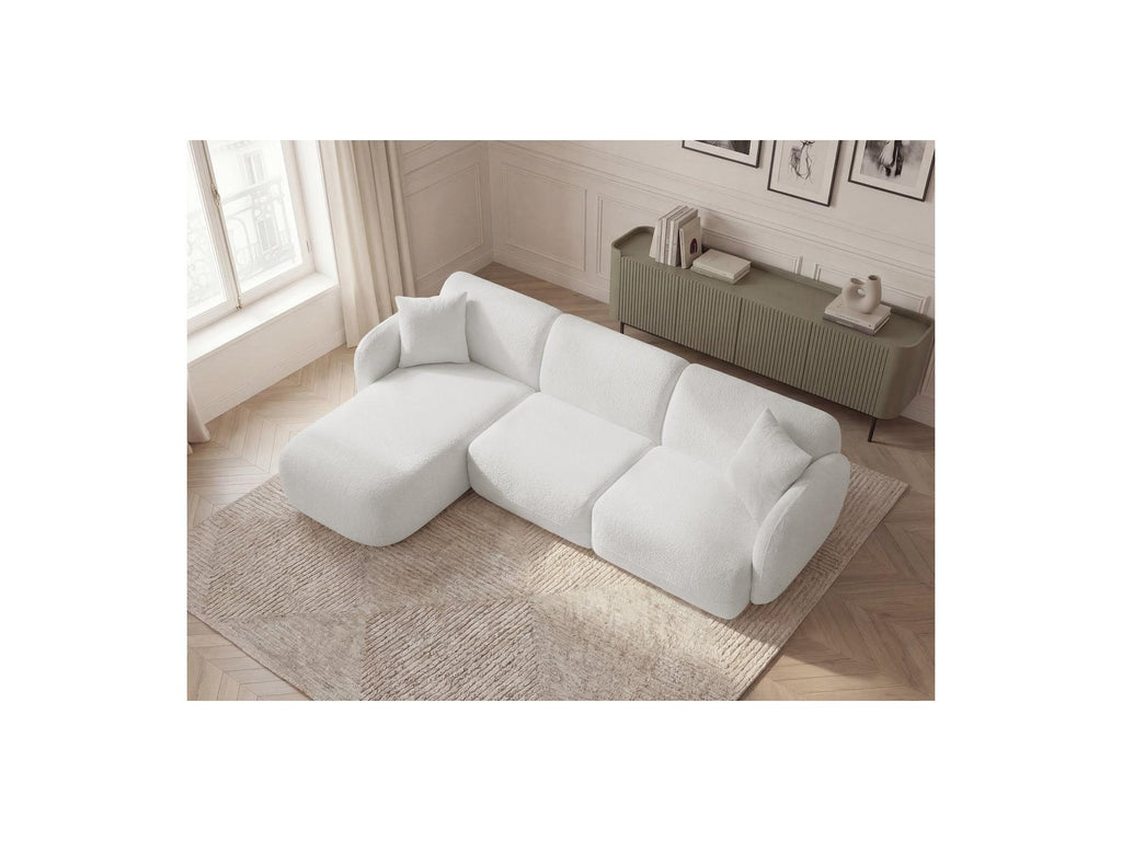Anda - Canapé D'Angle Fixe Modulable - Tissu Chenille - Angle Gauche