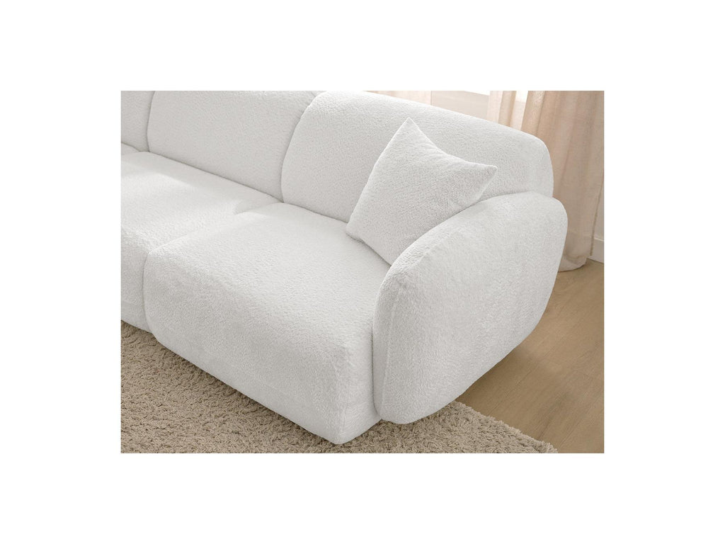 Anda - Canapé D'Angle Fixe Modulable - Tissu Chenille - Angle Gauche