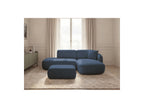 Anda - Modular Fixed Corner Sofa with 1 Chaise Longue, 1 Armless End Unit and 1 Pouffe - Right-Hand Corner