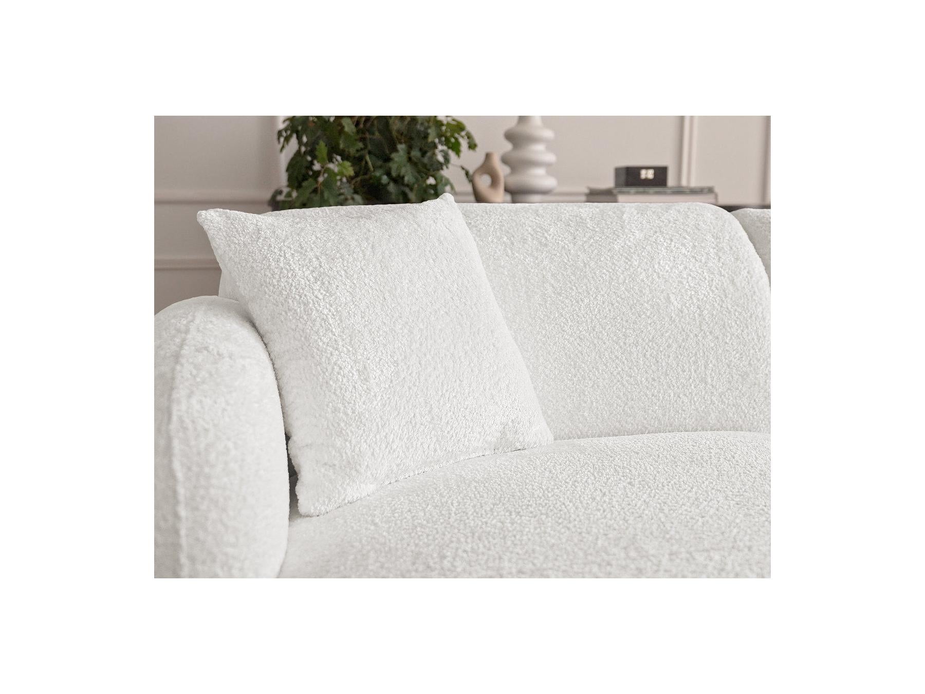 Anda - Canapé D'Angle Fixe Modulable - Tissu Chenille - Angle Gauche