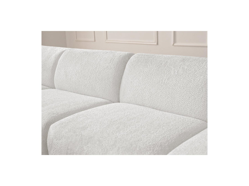 Anda - Canapé D'Angle Fixe Modulable - Tissu Chenille - Angle Gauche