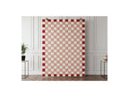 Myrlie - Tapis Poils Ras Myrlie Motif Damier - Rose