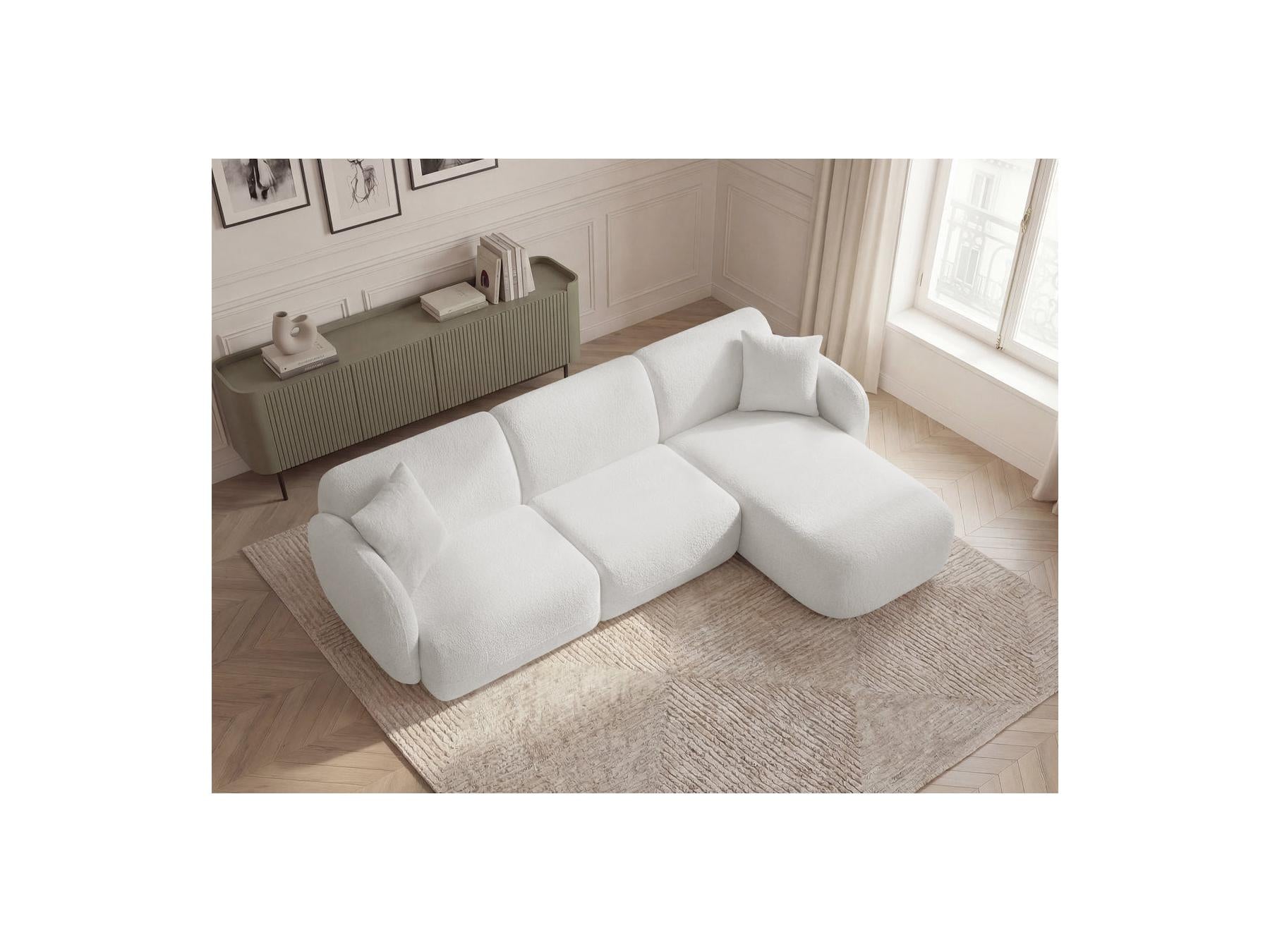 Anda - Fixed Modular Corner Sofa - Chenille Fabric - Right-Hand Corner