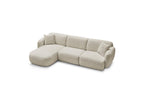 Anda - Canapé D'Angle Fixe Modulable - Tissu Chenille - Angle Gauche