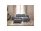 Anda - Modular Fixed Corner Sofa with 1 Chaise Longue, 1 Armless End Unit and 1 Pouffe - Right-Hand Corner