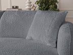 Anda - Modular Fixed Corner Sofa with 1 Chaise Longue, 1 Armless End Unit and 1 Pouffe - Right-Hand Corner