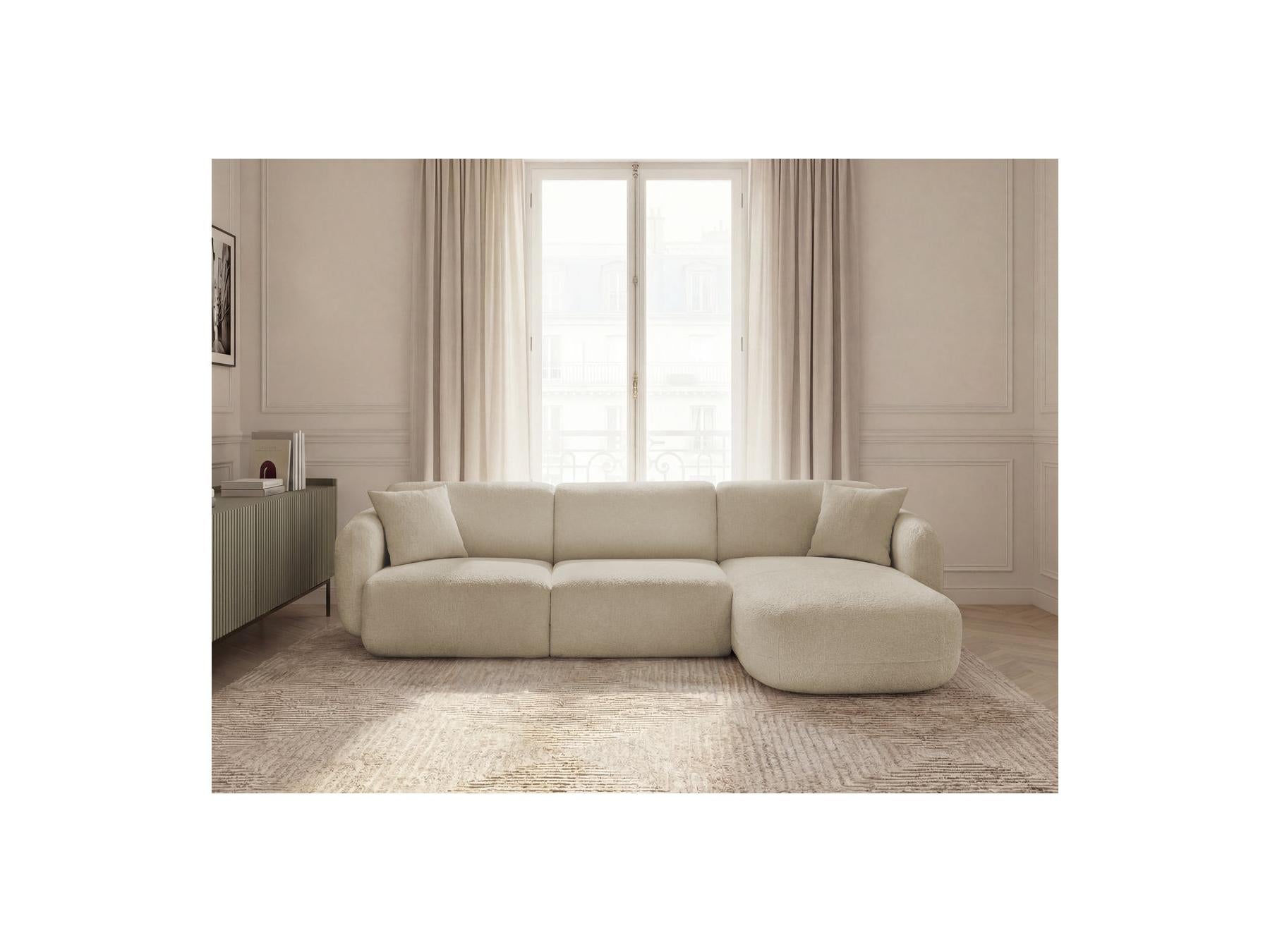 Anda - Fixed Modular Corner Sofa - Chenille Fabric - Right-Hand Corner