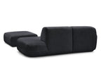 Anda - Modular Fixed Corner Sofa with 1 Chaise Longue, 1 Armless End Unit and 1 Pouffe - Left-Hand Corner
