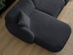 Anda - Modular Fixed Corner Sofa with 1 Chaise Longue, 1 Armless End Unit and 1 Pouffe - Left-Hand Corner