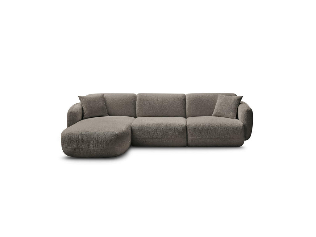 Anda - Canapé D'Angle Fixe Modulable - Tissu Chenille - Angle Gauche