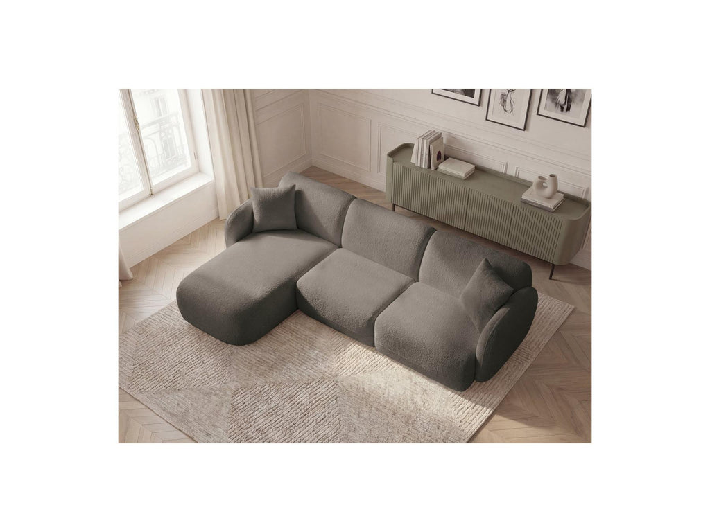 Anda - Canapé D'Angle Fixe Modulable - Tissu Chenille - Angle Gauche