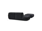 Anda - Modular Fixed Corner Sofa with 1 Chaise Longue, 1 Armless End Unit and 1 Pouffe - Right-Hand Corner