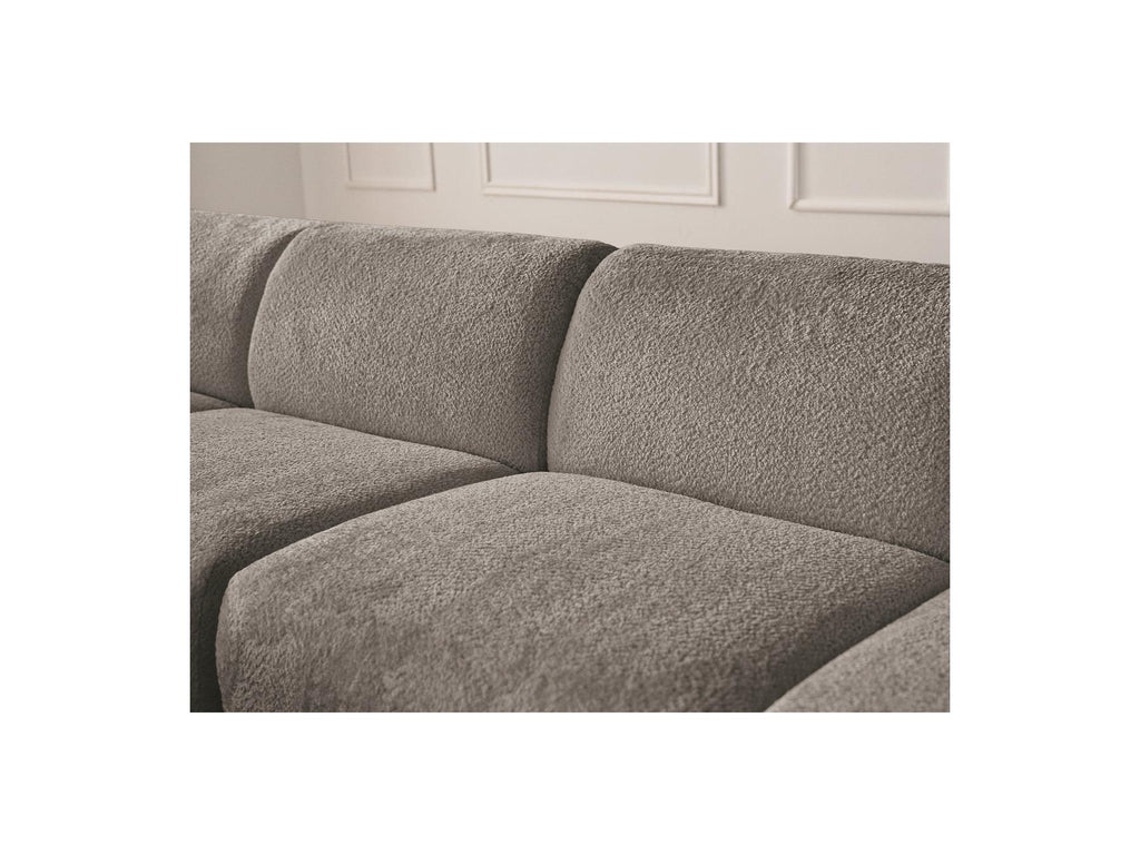 Anda - Canapé D'Angle Fixe Modulable - Tissu Chenille - Angle Gauche