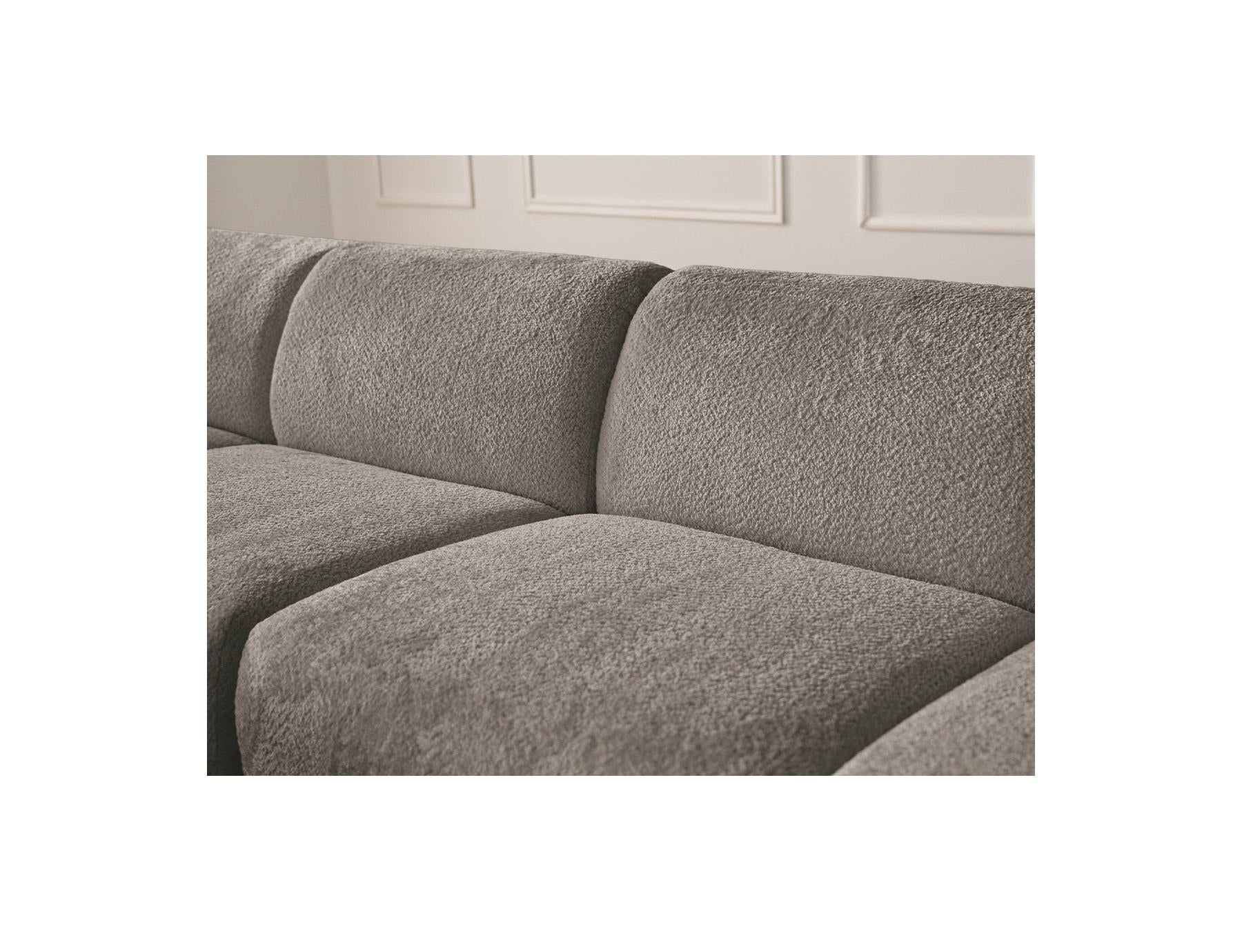 Anda - Canapé D'Angle Fixe Modulable - Tissu Chenille - Angle Gauche