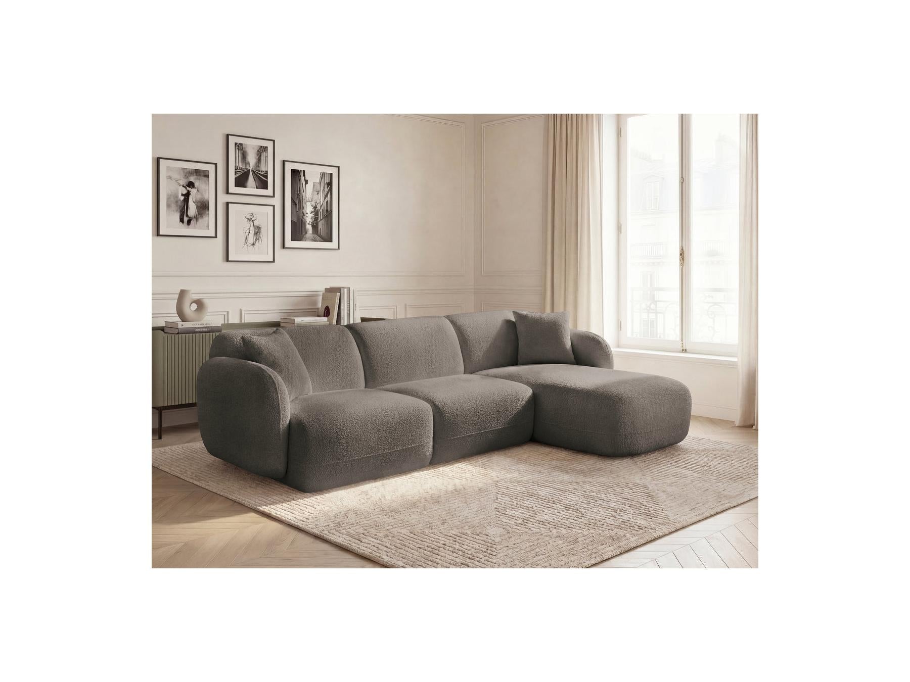 Anda - Fixed Modular Corner Sofa - Chenille Fabric - Right-Hand Corner