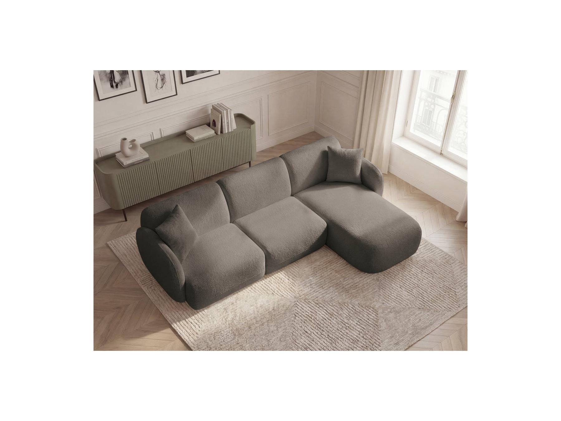 Anda - Fixed Modular Corner Sofa - Chenille Fabric - Right-Hand Corner