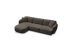 Anda - Canapé D'Angle Fixe Modulable - Tissu Chenille - Angle Gauche