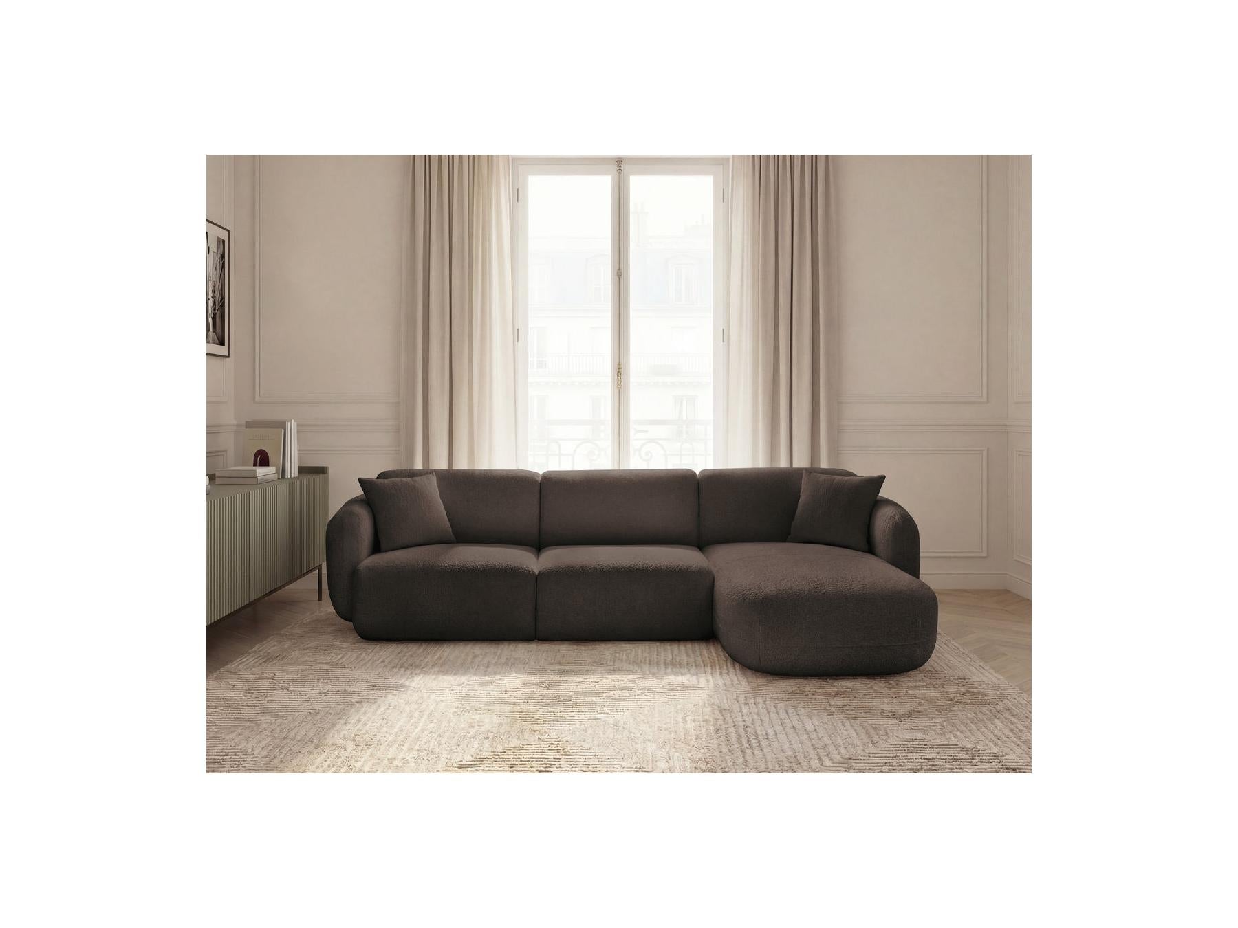Anda - Fixed Modular Corner Sofa - Chenille Fabric - Right-Hand Corner