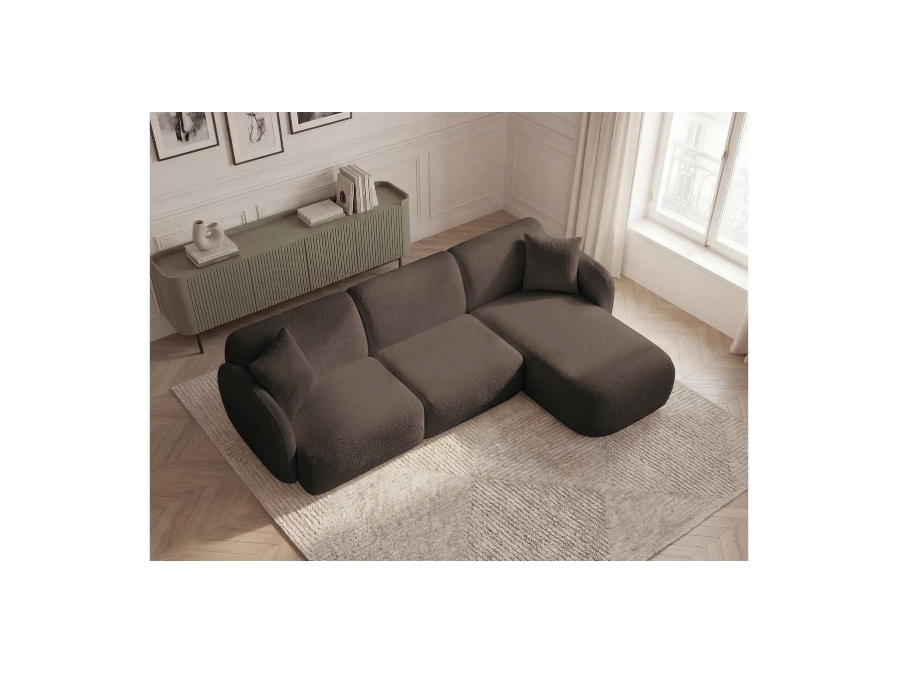 Anda - Fixed Modular Corner Sofa - Chenille Fabric - Right-Hand Corner