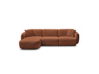 Anda - Canapé D'Angle Fixe Modulable - Tissu Chenille - Angle Gauche