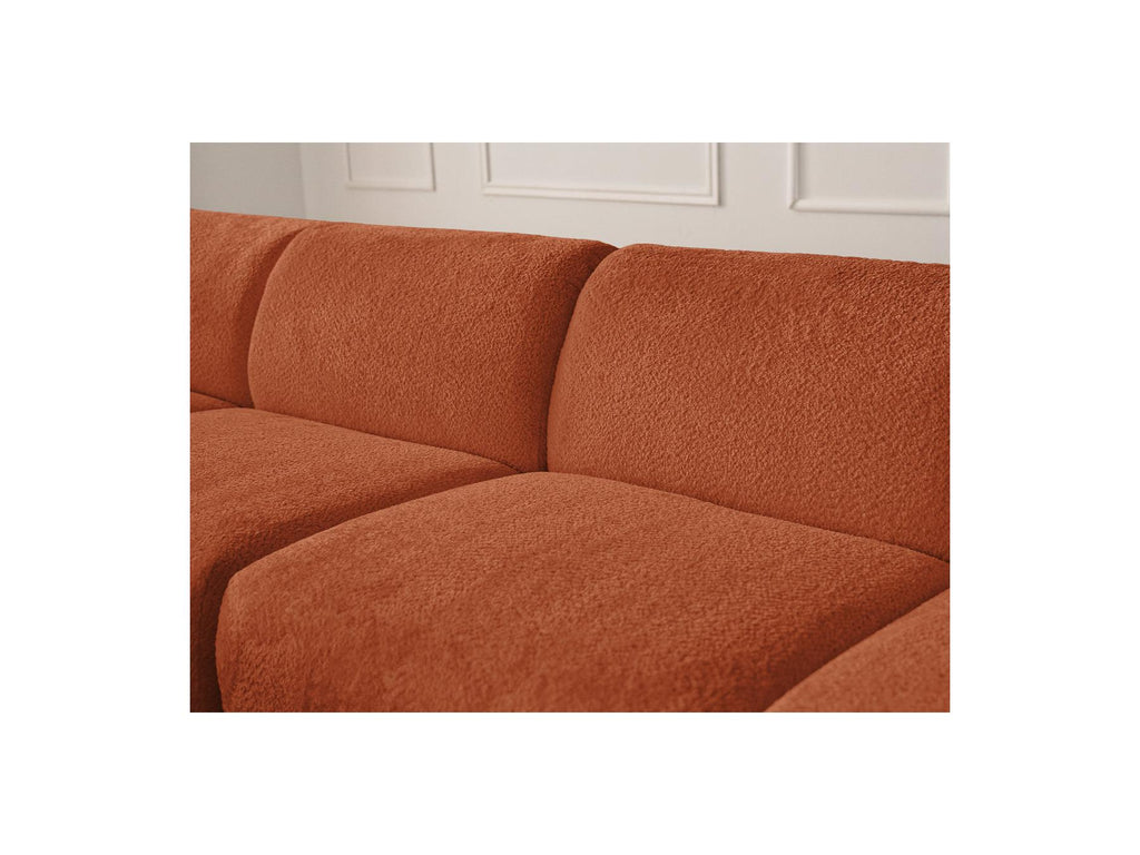 Anda - Canapé D'Angle Fixe Modulable - Tissu Chenille - Angle Gauche