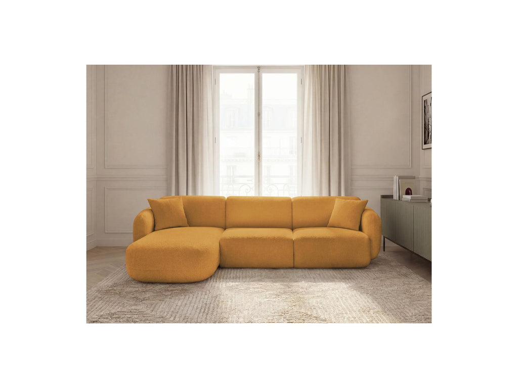 Anda - Canapé D'Angle Fixe Modulable - Tissu Chenille - Angle Gauche