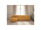 Anda - Canapé D'Angle Fixe Modulable - Tissu Chenille - Angle Gauche