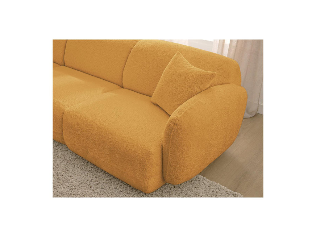 Anda - Canapé D'Angle Fixe Modulable - Tissu Chenille - Angle Gauche