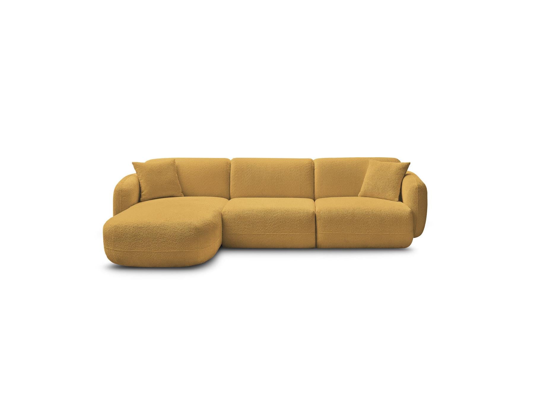 Anda - Canapé D'Angle Fixe Modulable - Tissu Chenille - Angle Gauche