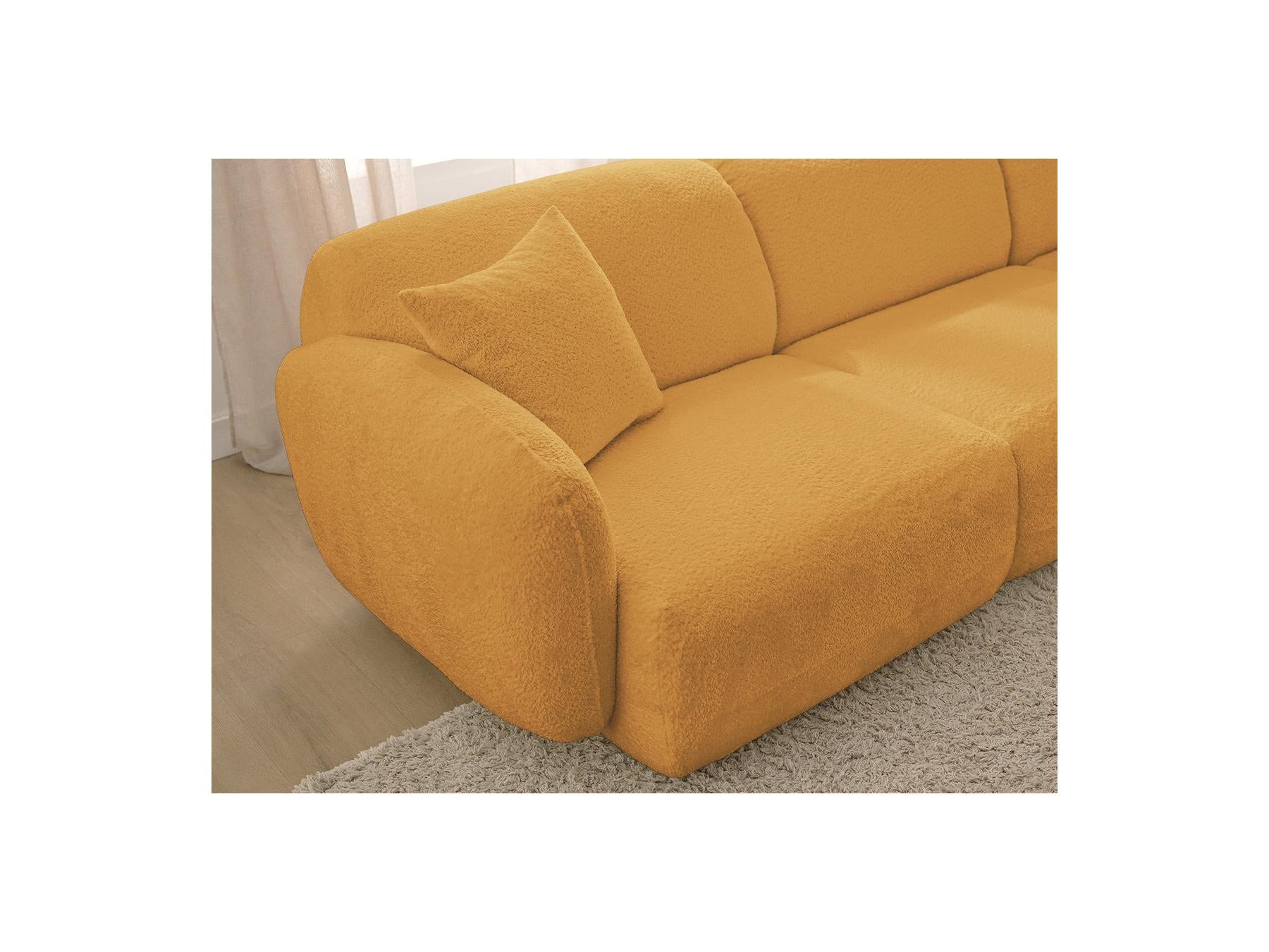 Anda - Fixed Modular Corner Sofa - Chenille Fabric - Right-Hand Corner