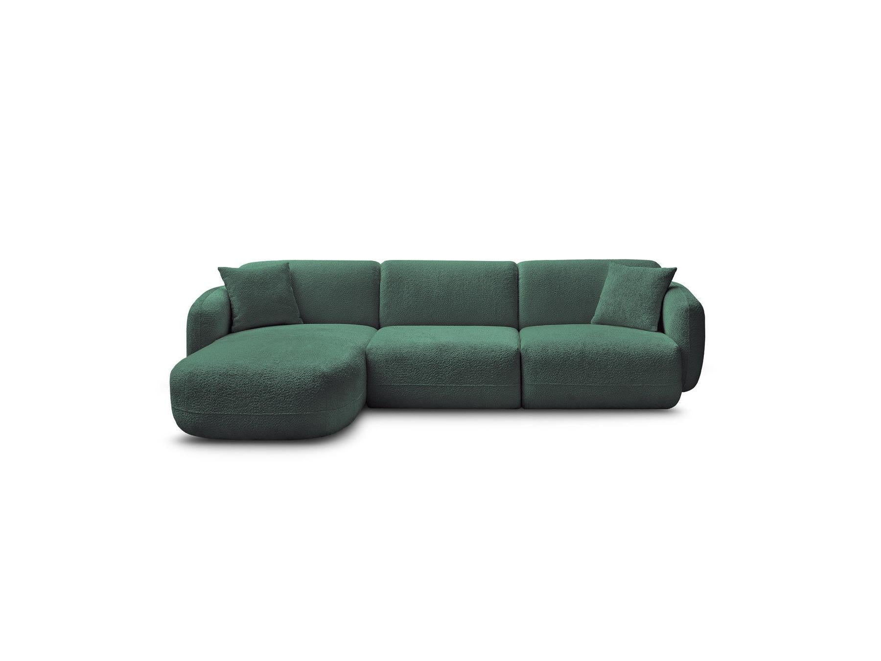 Anda - Canapé D'Angle Fixe Modulable - Tissu Chenille - Angle Gauche
