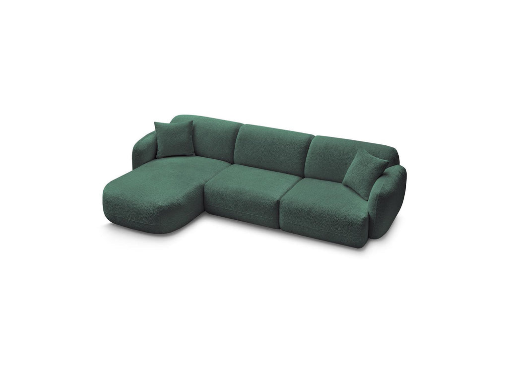 Anda - Canapé D'Angle Fixe Modulable - Tissu Chenille - Angle Gauche