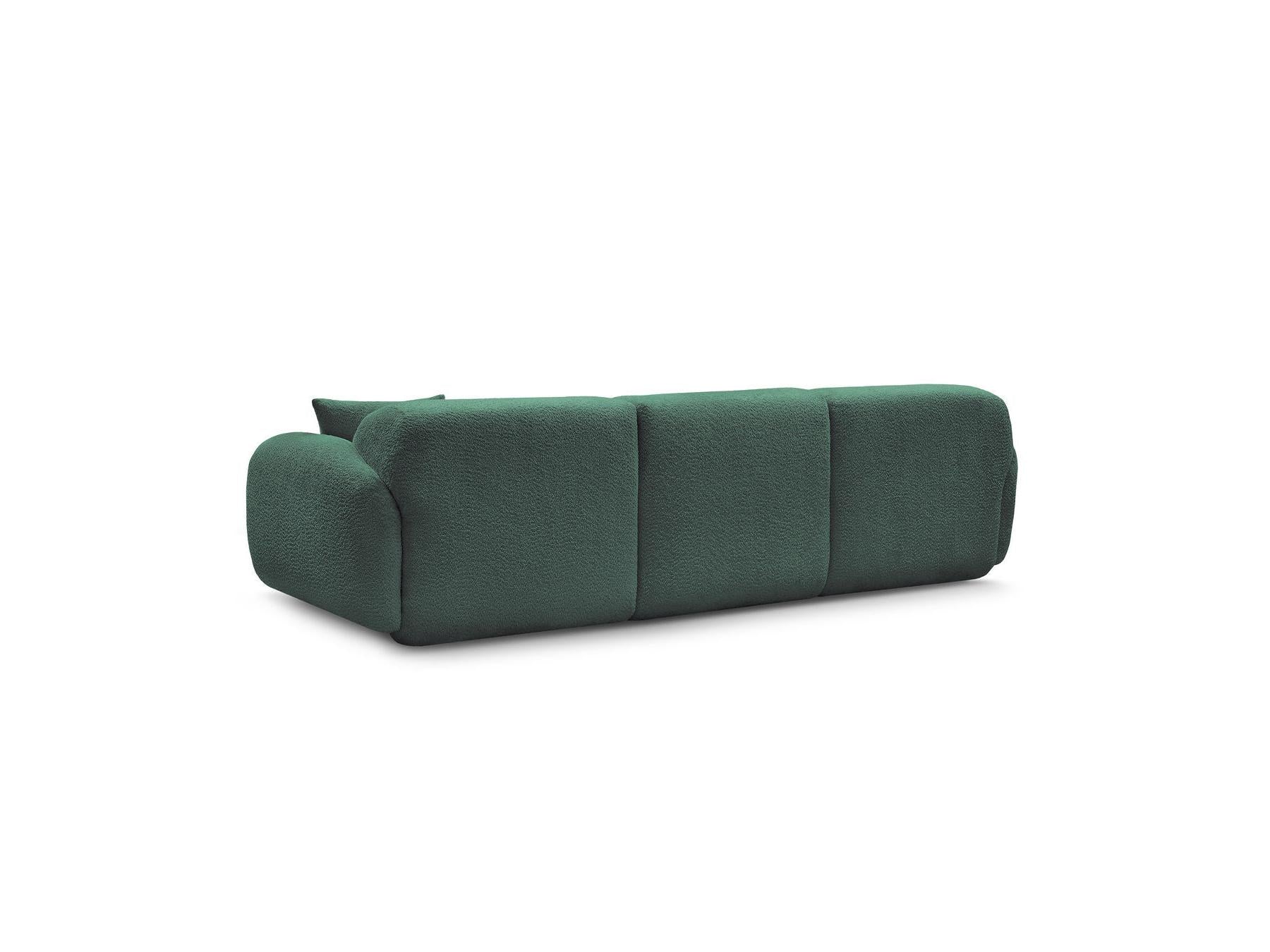 Anda - Canapé D'Angle Fixe Modulable - Tissu Chenille - Angle Gauche