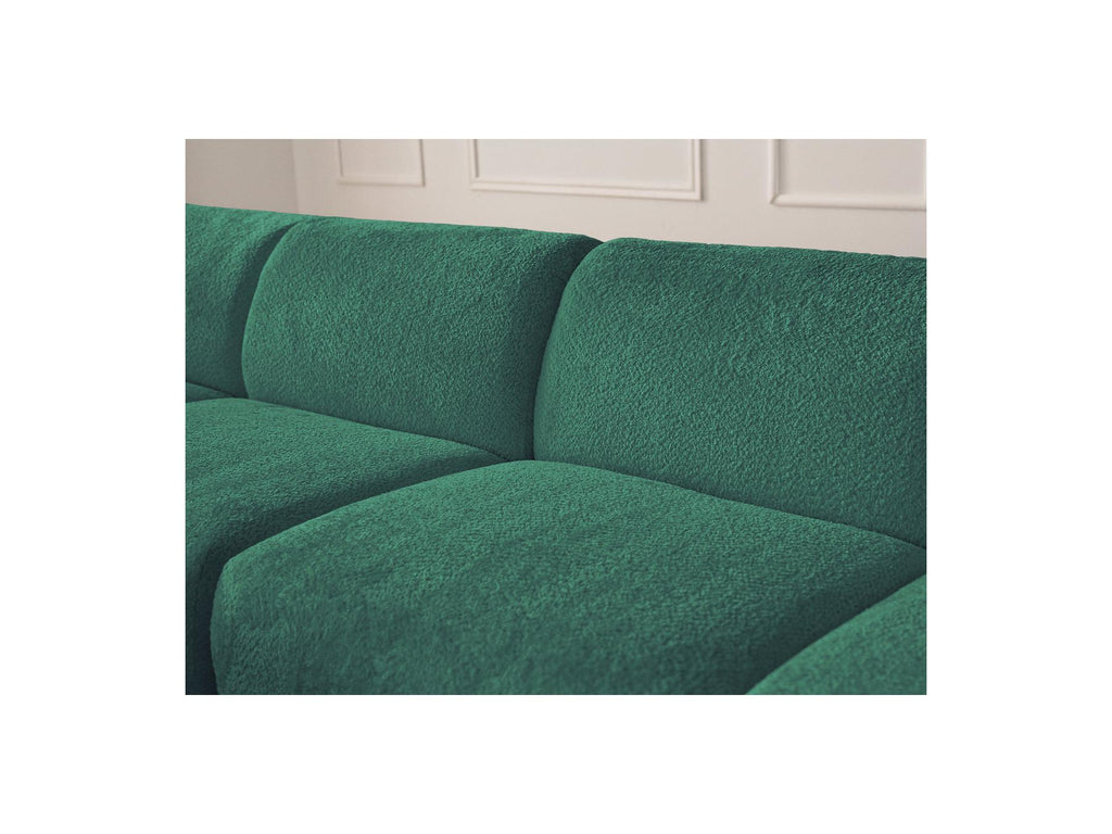 Anda - Canapé D'Angle Fixe Modulable - Tissu Chenille - Angle Gauche