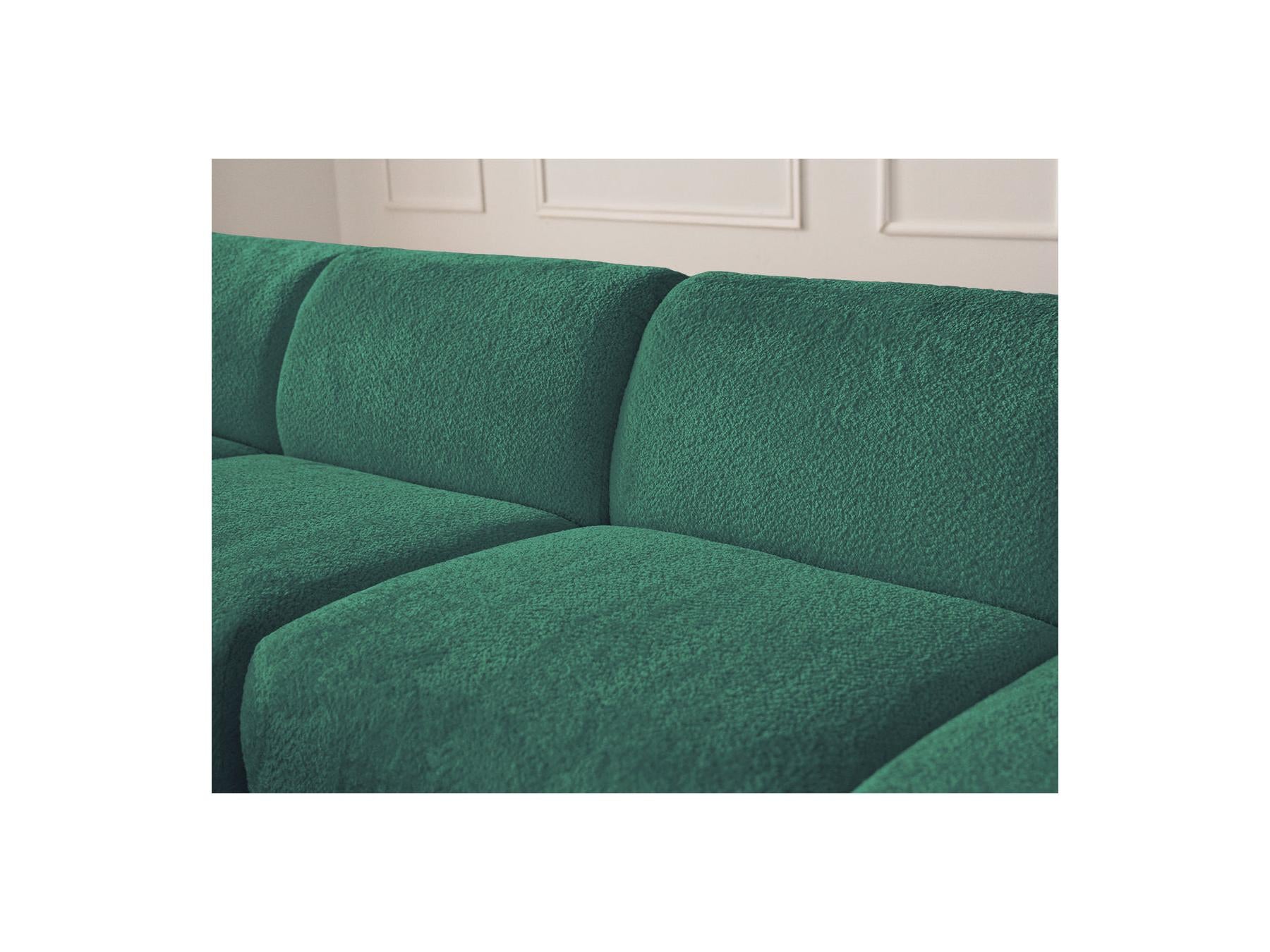 Anda - Canapé D'Angle Fixe Modulable - Tissu Chenille - Angle Gauche