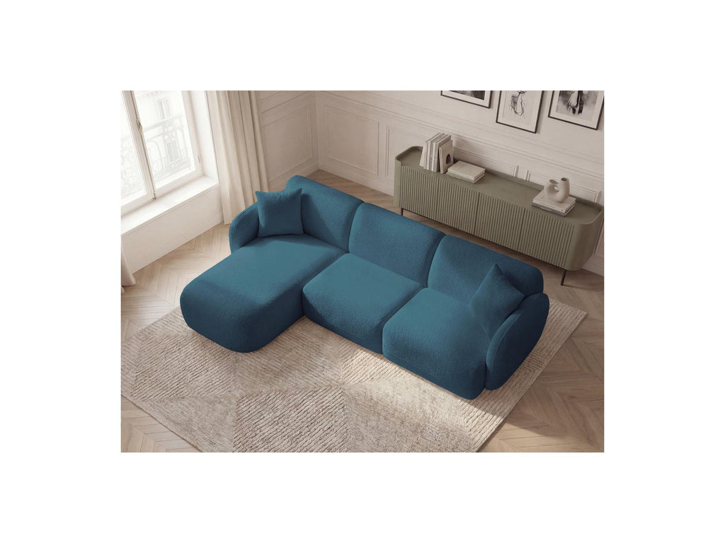Anda - Canapé D'Angle Fixe Modulable - Tissu Chenille - Angle Gauche