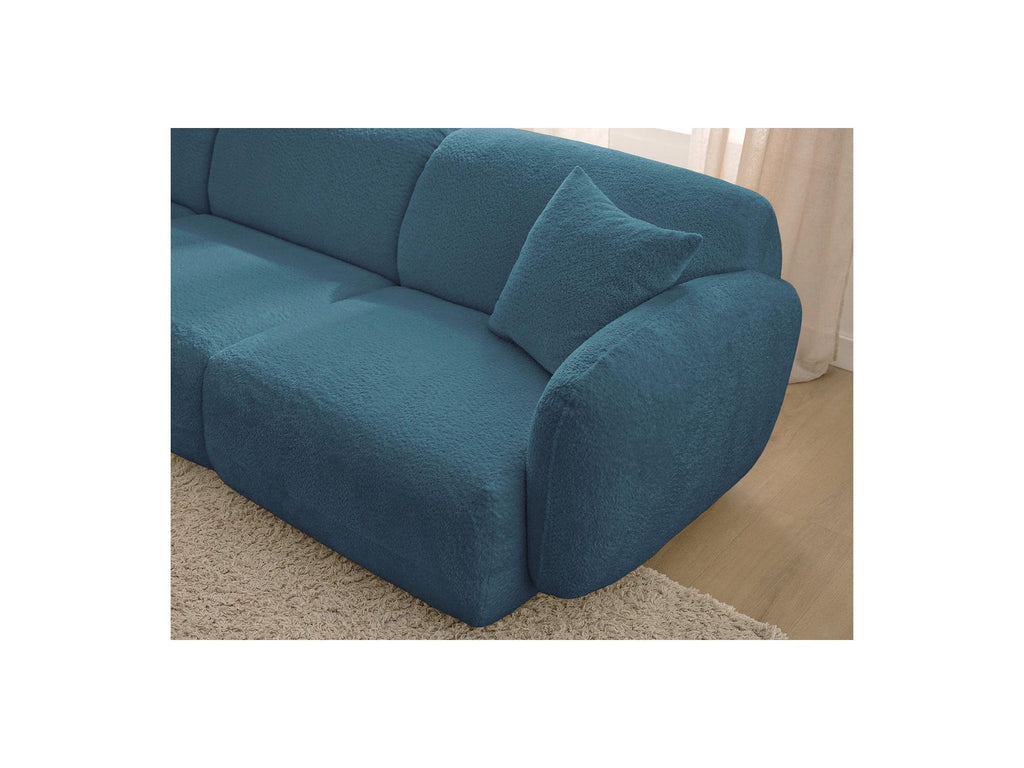 Anda - Canapé D'Angle Fixe Modulable - Tissu Chenille - Angle Gauche