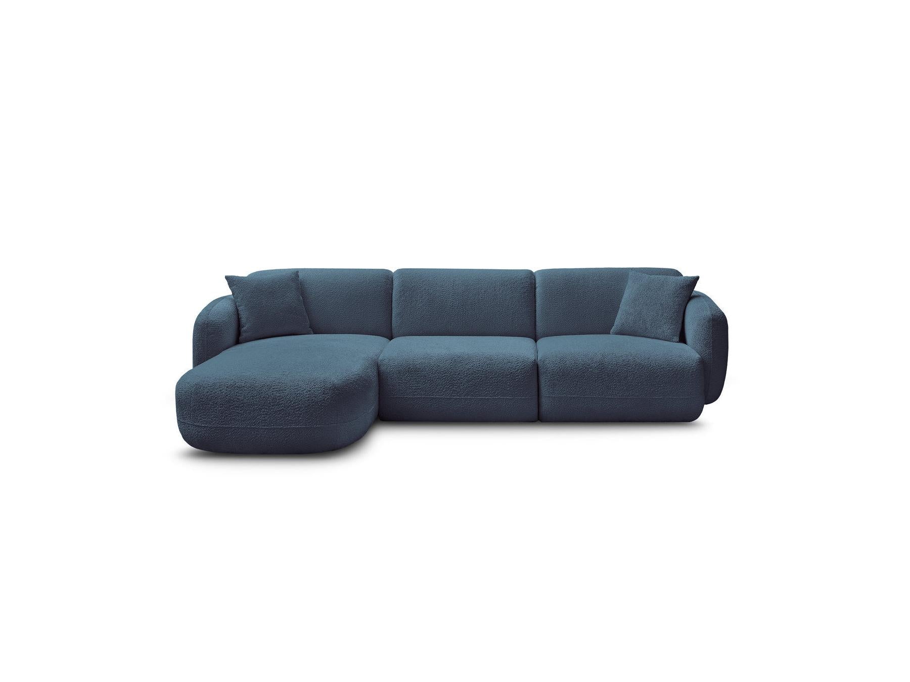 Anda - Canapé D'Angle Fixe Modulable - Tissu Chenille - Angle Gauche