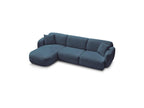 Anda - Canapé D'Angle Fixe Modulable - Tissu Chenille - Angle Gauche