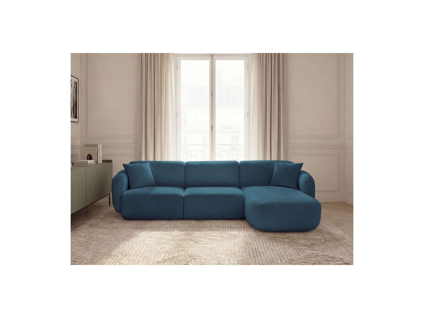 Anda - Fixed Modular Corner Sofa - Chenille Fabric - Right-Hand Corner