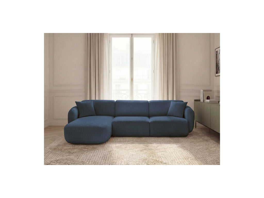 Anda - Canapé D'Angle Fixe Modulable - Tissu Chenille - Angle Gauche