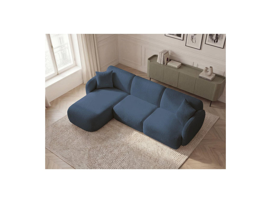Anda - Canapé D'Angle Fixe Modulable - Tissu Chenille - Angle Gauche